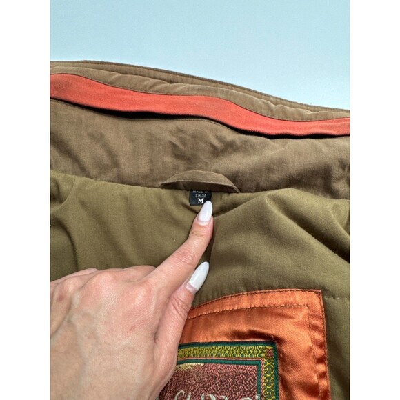 VTG Bad Guys Mens Jacket Brown Bomber Cargo Jacket Size M RN76911‎ - Picture 4 of 11